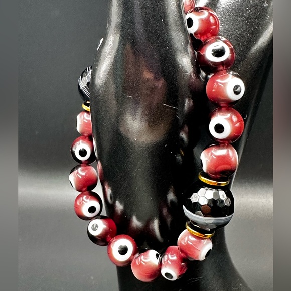 MALOCCHIO ONYX  NATURAL STONES BRACELET 7” - Picture 9 of 10